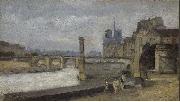 Stanislas Lepine The Pont de la Tournelle, Paris oil painting